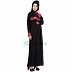 Designer abaya- Islamic dress with Red jaccard print Designer abaya- Islamic dress with Red jaccard print